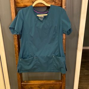 Purple Label by Healing Hands Caribbean Blue scrub set